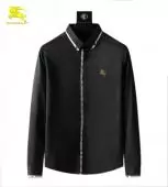 chemise burberry check shirts black embroidery pony